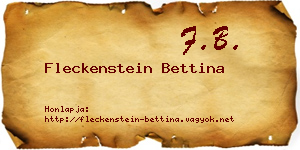 Fleckenstein Bettina névjegykártya