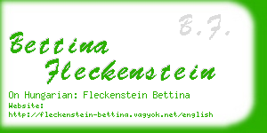 bettina fleckenstein business card